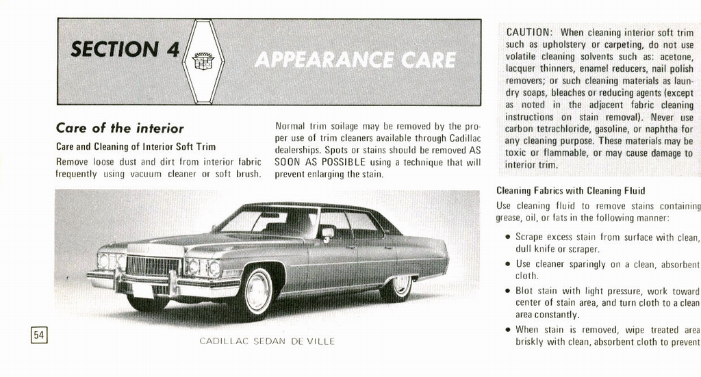 1973 Cadillac Owners Manual Page 52
